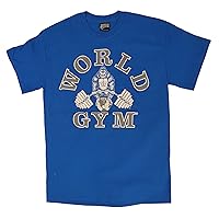 World Gym W100 Bodybuilding Gym Shirt 2-Side Logo Print