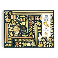 The Art of Pasta – 1000 Piece Puzzle with Bright and Delicious Pasta Variety Artwork and 20 Pasta Shaped Jigsaw Pieces