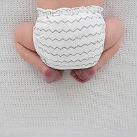 Hybrid Cloth Diaper Cover with Pocket-Sling, Newborn, Sz 1 (5-10 lbs), Use with Boosties Inserts, Gray Mini Chevron, SmartNappy Set includes Muslin Cover + Bi-fold Insert + Booster Pad