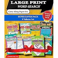 KAPPA Super Saver LARGE PRINT Word Search Puzzle Pack-Set of 9 Carry-Along Digest Size Books KAPPA Super Saver LARGE PRINT Word Search Puzzle Pack-Set of 9 Carry-Along Digest Size Books Paperback