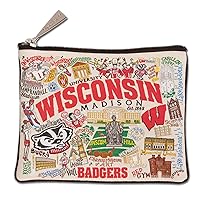 Catstudio Zipper Pouch, University of Wisconsin Travel Toiletry Bag, 5 x 7, Ideal Makeup Bag, Dog Treat Pouch, or Purse Pouch to Organize Supplies for Grads & Alumni