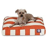 Majestic Pet Rectangle Small Dog Bed Washable – Non Slip Comfy Pet Bed – Dog Crate Bed with Removable Washable Cover – Dog Kennel Bed for Sleeping - Dog Bed Small Breed 27x20x4 Inch – Burnt Orang