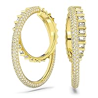 Swarovski Rota Bangle and Earrings Jewelry Collection with Mixed Cut Clear Crystals