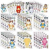 16 Sheets Make a Face Stickers for Kids, Cartoon Stickers, DIY Puzzle Stickers Cute Anime Stickers, Gift of Birthday, Party Favor, Rewards, Art Craft, School