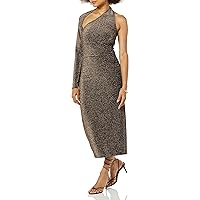 Women's Nola One Shoulder Metallic Midi Dress