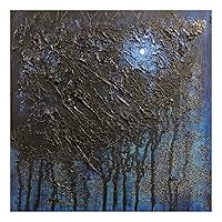 The Blue Moon Wood | Abstract Paintings | Art Prints | Scotland 20x20cm Signed Giclee Print