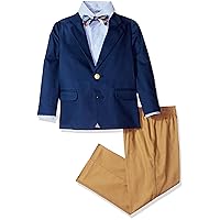 IZOD Boys' 4-Piece Suit Set with Dress Shirt, Bow Tie, Pants, and Jacket