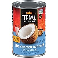 Thai Kitchen Unsweetened Lite Coconut Milk, 13.66 fl oz (Pack of 12)