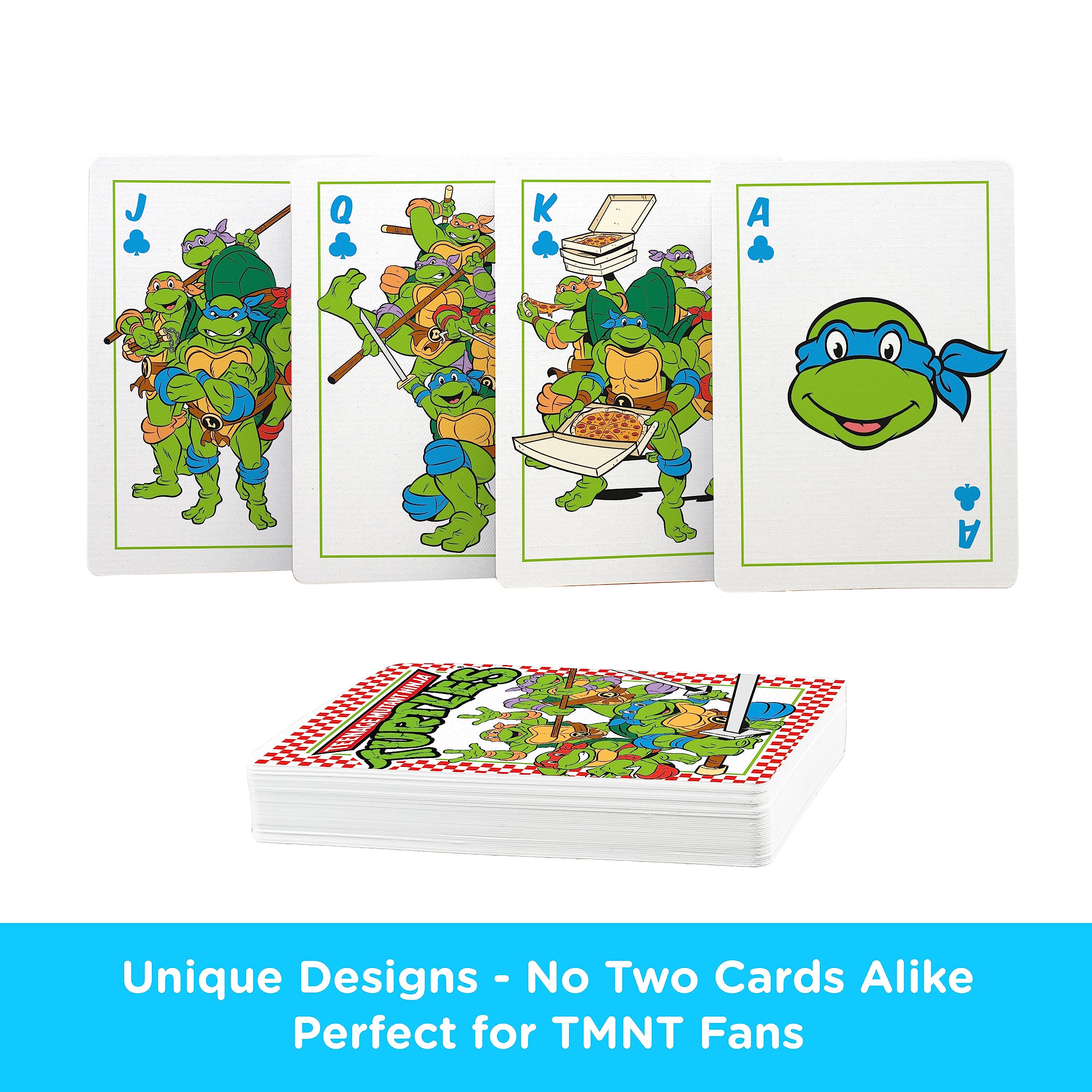 AQUARIUS Teenage Mutant Ninja Turtles Pizza Playing Cards – TMNT Themed Deck of Cards for Your Favorite Card Games - Officially Licensed TMNT Merchandise & Collectibles