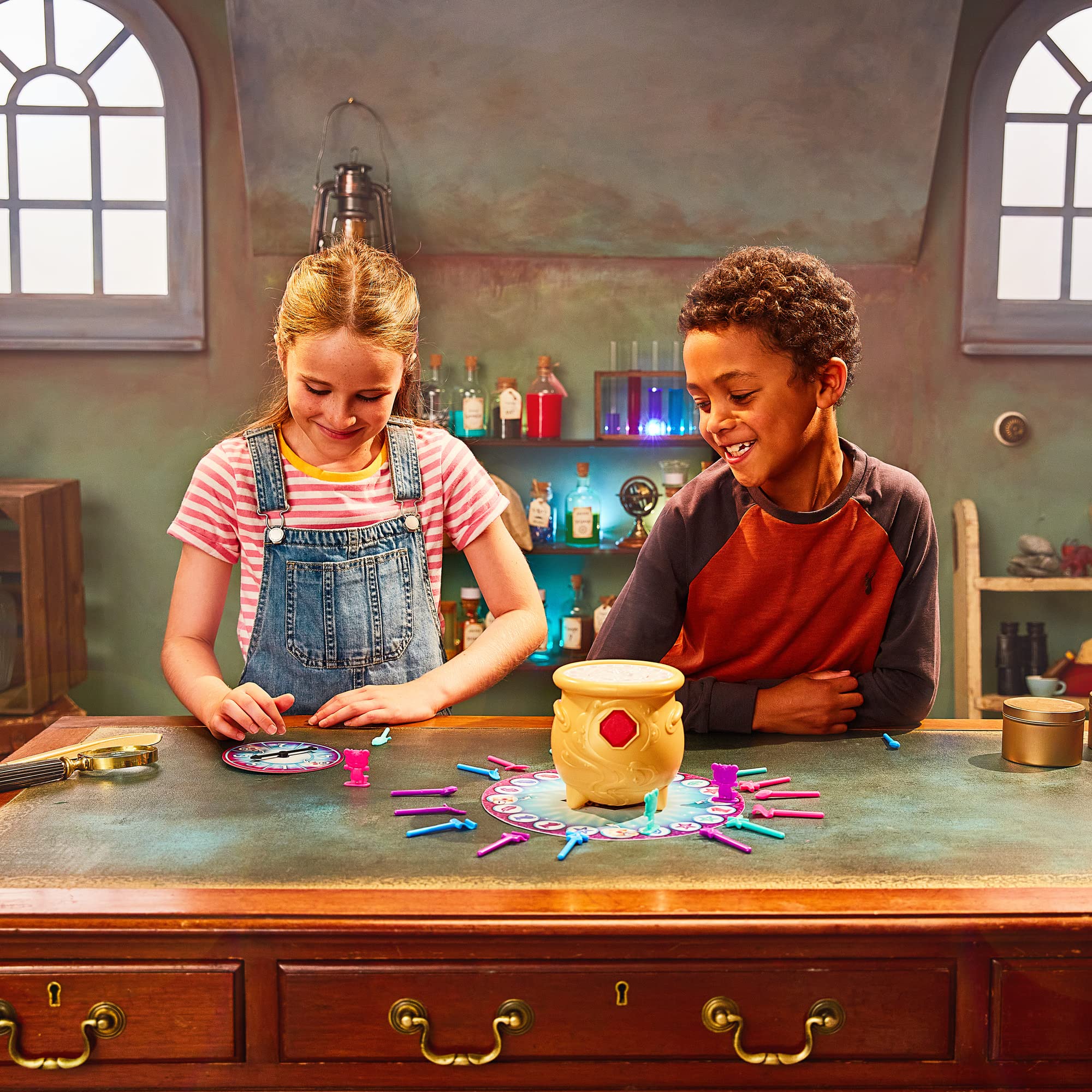 Moose games Magic Mixies Potion Game, Place The Magic Ingredients Into The Cauldron and Make The Mixie Pop Up to Win