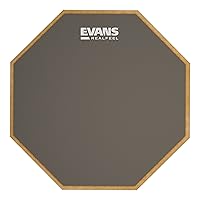 Evans RealFeel - Drum Practice Pad - Drum Pad - Drummer Practice Pad - Gum Rubber, Single Sided, Stand Mountable, 7 inch