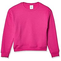 Hanes Girls Ecosmart Crewneck Sweatshirt, Soft Midweight Fleece Pullover For Girls