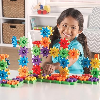 Learning Resources Gears! Gears! Gears! Deluxe Building Set, Gear Toy, STEM Learning Toy, 100 Pieces, Ages 4+