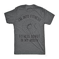 Mens Fitness Donut in My Mouth T Shirt Funny Foodie Gift Sarcastic Tee for Guys