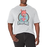 Marvel Big & Tall Spider Ham Men's Tops Short Sleeve Tee Shirt, Athletic Heather, 5X-Large