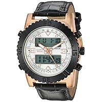 Men's Analog/Digital Multi-Function Weekend Sport Watch with Leather Wrist Band