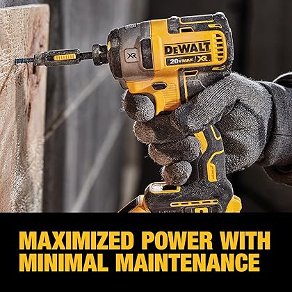 DEWALT 20V MAX XR Impact Driver, Brushless, 3-Speed, 1/4-Inch, Tool Only (DCF887B)