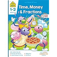 School Zone - Time, Money & Fractions Workbook - 64 Pages, Ages 6 to 8, 1st Grade, 2nd Grade, Math, Equal Parts, Adding Money, Telling Time, and More (School Zone I Know It!® Workbook Series) School Zone - Time, Money & Fractions Workbook - 64 Pages, Ages 6 to 8, 1st Grade, 2nd Grade, Math, Equal Parts, Adding Money, Telling Time, and More (School Zone I Know It!® Workbook Series) Paperback