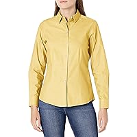 Foxcroft Womens Dianna Non-Iron Pinpoint Shirt Sunbeam 4 One Size