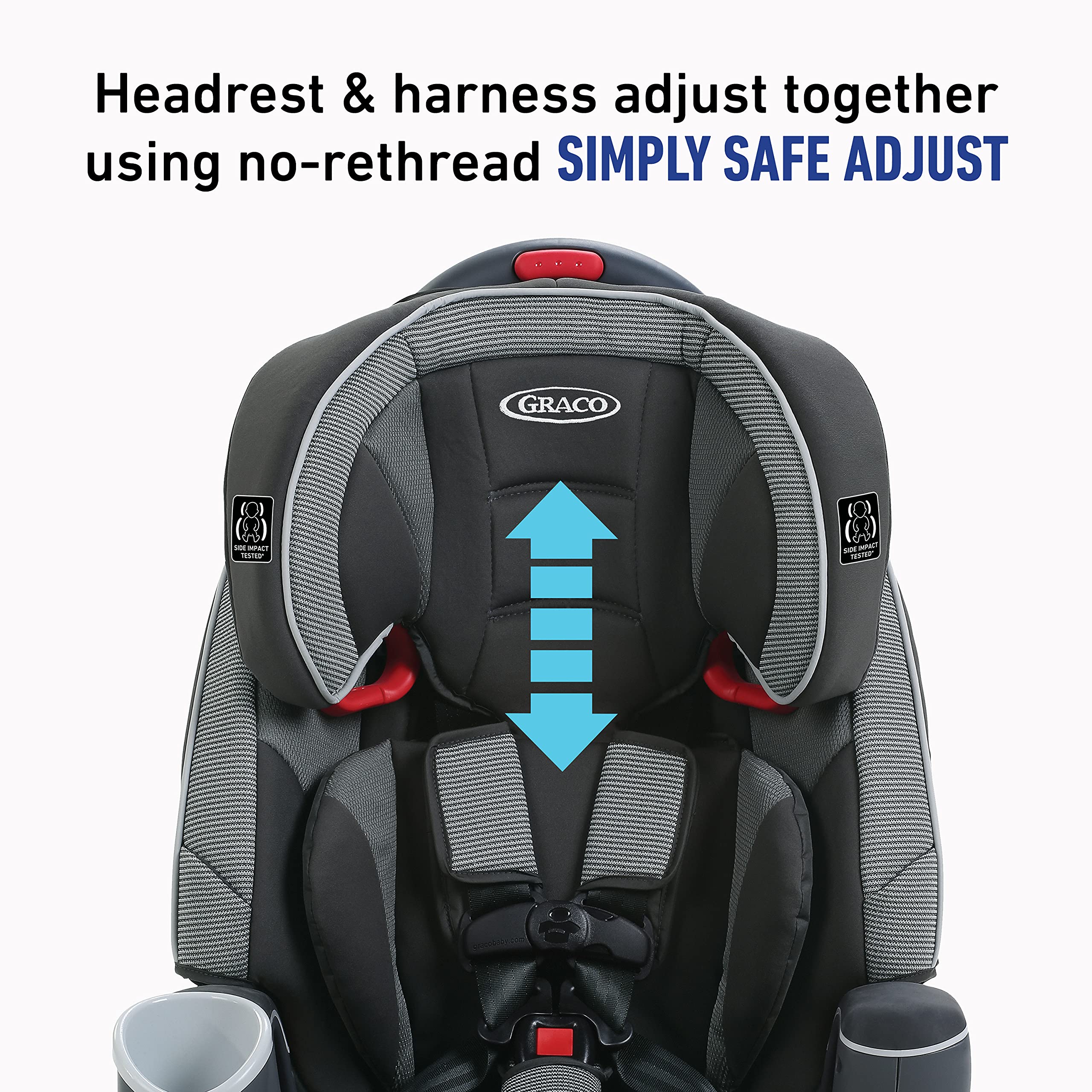 GRACO Nautilus 65 LX 3-in-1 Harness Booster Car Seat, Pierce,One Size