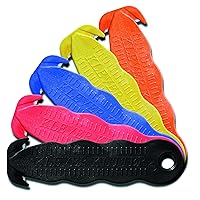 Klever Innovations Cutter Stainless Steel Package Opener, Safety Utility Cutter Assorted Colors 5 pcs, KLEVER - 5/PACK MIX