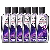 Express Semi-Permanent Hair Color 100mL (3.5 US fl.oz) (6 Count, Real Purple)