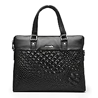 Genuine leather briefcase laptop handbag business messenger bag document shoulder bags for men