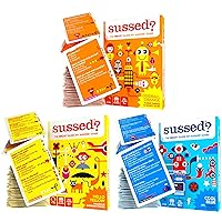SUSSED 650 Wacky Conversation Starters for Kids, Teens & Adults- Family Card Game - Fun Gift - Stocking Stuffer - Blue, Green and Orange Bundle