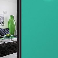 HIDBEA Frosted Window Privacy Film - Non Adhesive Static Cling Glass Stickers Sun UV Blocking Heat Control Door Covering Decals for Home Office(17.5 x 78.7 Inch, Frosted Green)