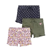 Simple Joys by Carter's Baby Girls' 3-Pack Knit Shorts