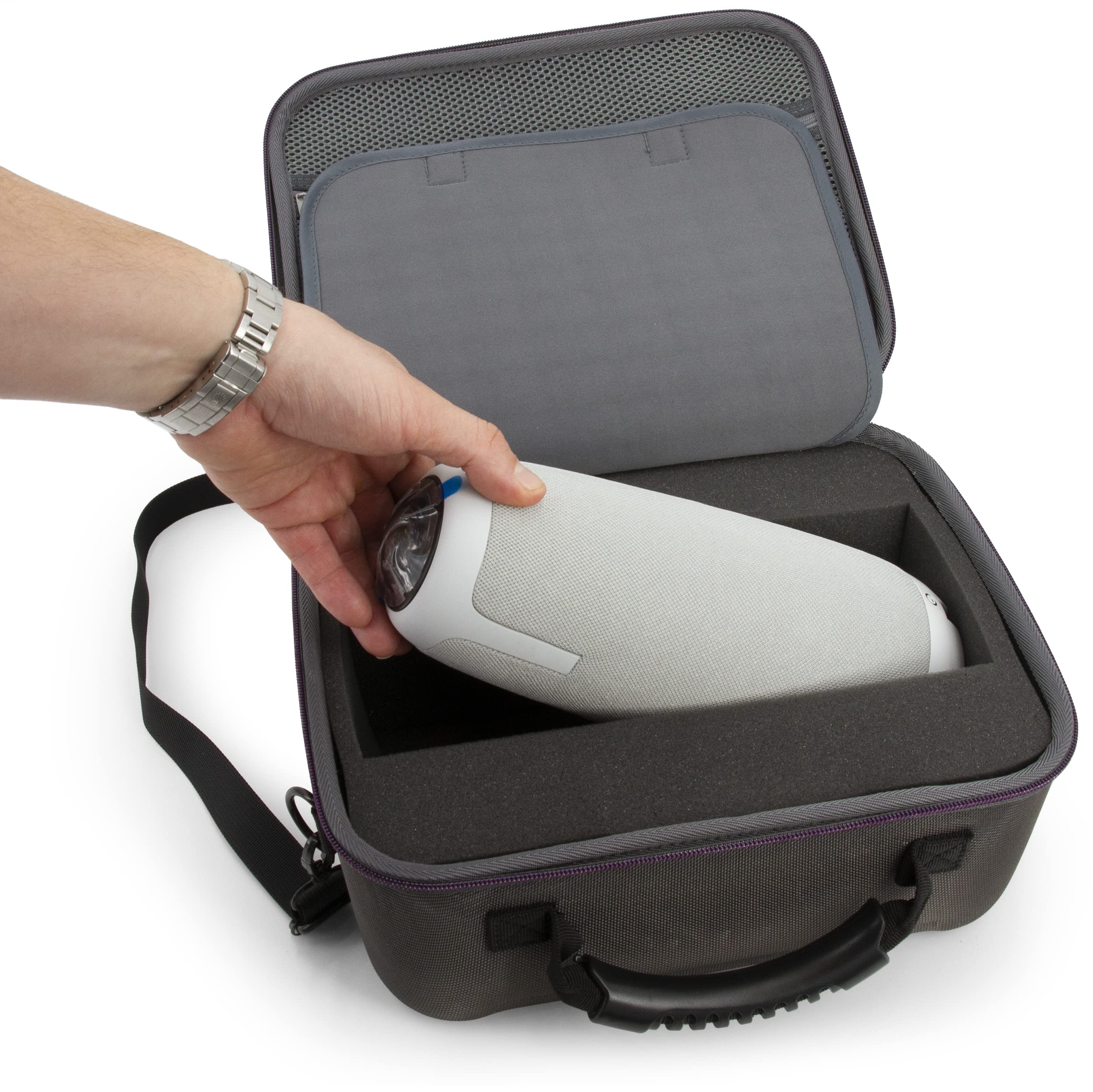 CASEMATIX Carrying Case Compatible With Meeting Owl Pro and Owl Camera 360 Video Conference Room Accessories