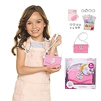 Style Collection Girls Purse Pretend Play Chic Petite Bag D - Mini Soft Vinyl Handbag for Girls with 5+ Accessories for Girls Ages 3 and Up
