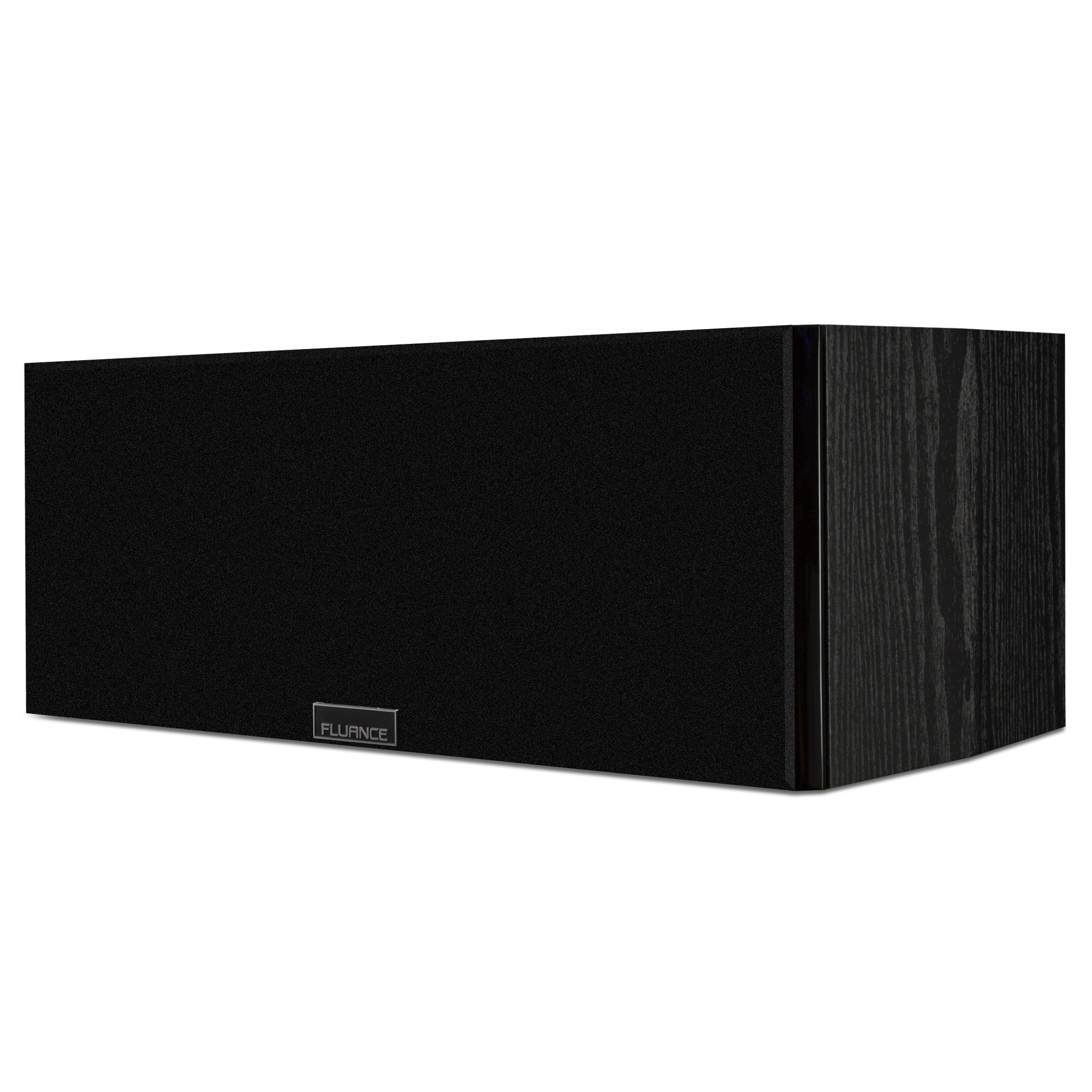 Fluance Signature HiFi Compact Surround Sound Home Theater 5.0 Channel Speaker System Including 2-Way Bookshelf, Center Channel and Rear Surround Speakers - Black Ash (HF50BC)