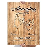 Zhamlixes Store Personalized Couple Holding Hands Funny Quote Annoying Each Other Poster/Canvas 1.5 in frame, posters for couples, couple canvas (Style 02)