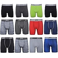 PENN Mens Performance Briefs, Boxer Briefs or Woven Boxers - 12-Pack Athletic Fit Breathable Tagless Underwear
