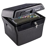 SentrySafe Fireproof and Waterproof Safe Box with Key Lock, File Safe with Carrying Handle for Documents, 0.66 Cubic Feet, 14.1 x 16.6 x 13.8 Inches, FHW40100