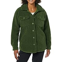 Amazon Essentials Women's Oversized Teddy Sherpa Shirt Jacket (Previously Goodthreads)