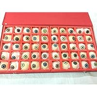 Set of 50,Realistic & Natural Mix Colour Eyeballs in Wooden Case,ISO CE Product.