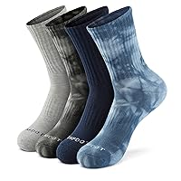 MONFOOT Women's and Men's 4-8 Pairs Athletic Cushion Crew Socks, multipack