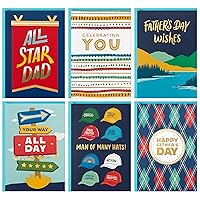 Hallmark Father's Day Card Assortment (24 Cards with Envelopes, 6 Designs)