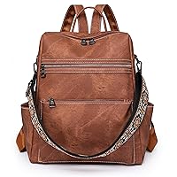 Backpack Purse for Women Leather Handbag Ladies Fashion Shoulder Bag Designer Convertible Travel Backpack Brown