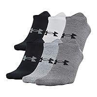 Under Armour Men's Essential Lite No Show Socks, 6-Pairs