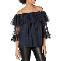 Trina Turk Women's Tulle Off The Shoulder Top