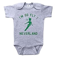 Peter Pan Inspired Baby Onesie/NEVERLAND/Funny Unisex Infant Outfit