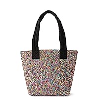 Sakroots Culver Tote in EcoTwill, Double Shoulder Straps, Rainbow Wanderlust Woven