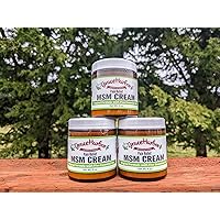 MSM Cream, 3 Four Ounce Jars (All With 5 Essential Oils)