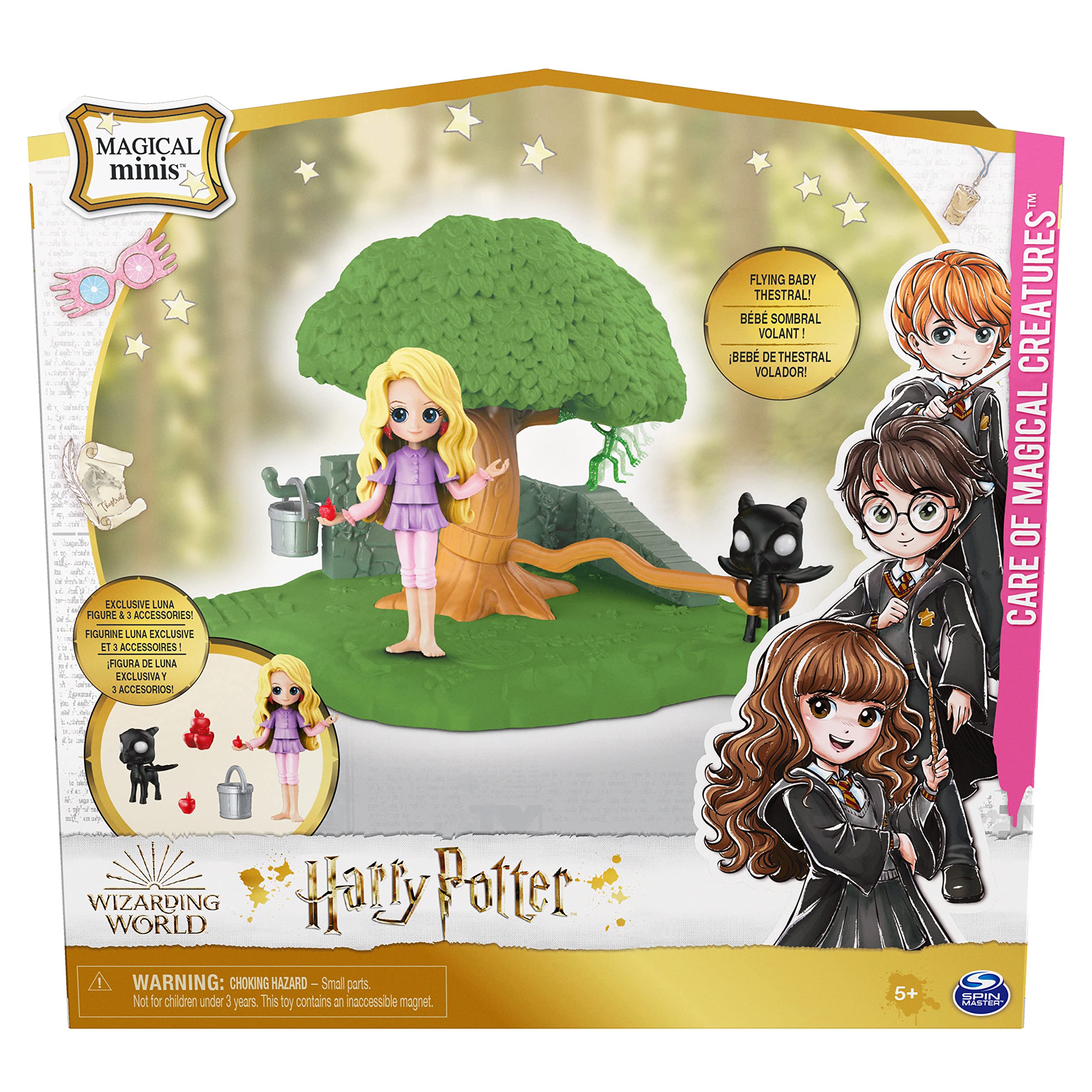 Wizarding World Harry Potter, Magical Minis Care of Magical Creatures with Exclusive Luna Lovegood Figure and Accessories, Kids Toys for Ages 5 and up