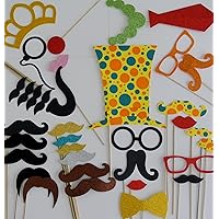 36 Pc Wedding Photo Booth Circus Theme Party Props