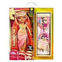 Rainbow High Pacific Coast Simone Summers- Sunrise (Orange) Fashion Doll with 2 Designer Outfits, Pool Accessories Playset, Interchangeable Legs, Toys for Kids, Great Gift for Ages 6-12+ Years