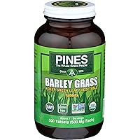 Pines Organic Barley Grass, 500 Count Tablets